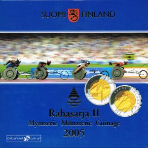 FINLAND 2005 - EURO COIN SET BU -  WORLD ATHLETICS  CHAMPIONSCHIPS 